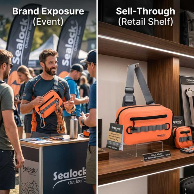 Vattentät väska för reklam- och detaljhandelsmärken
