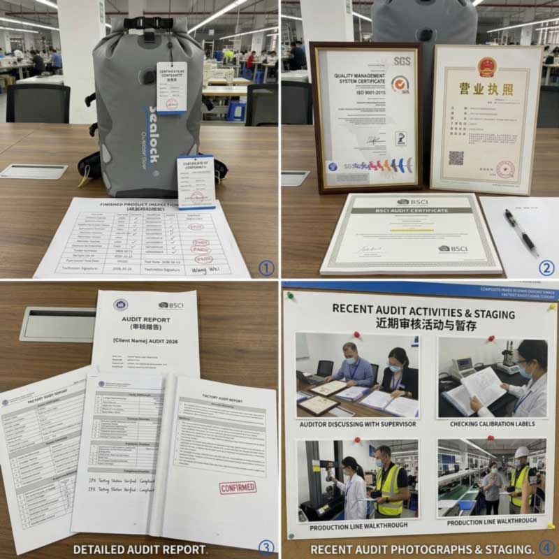 Certifieringar för vattentäta väskor — vad var och en bevisar