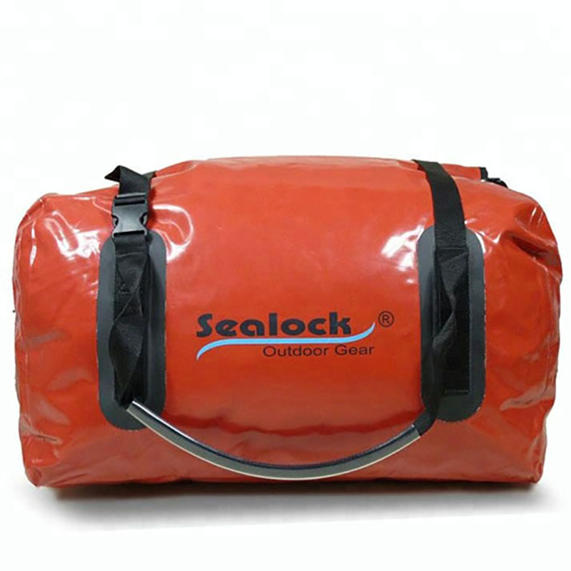 80 liters vattentät kappsäck med röd pvc